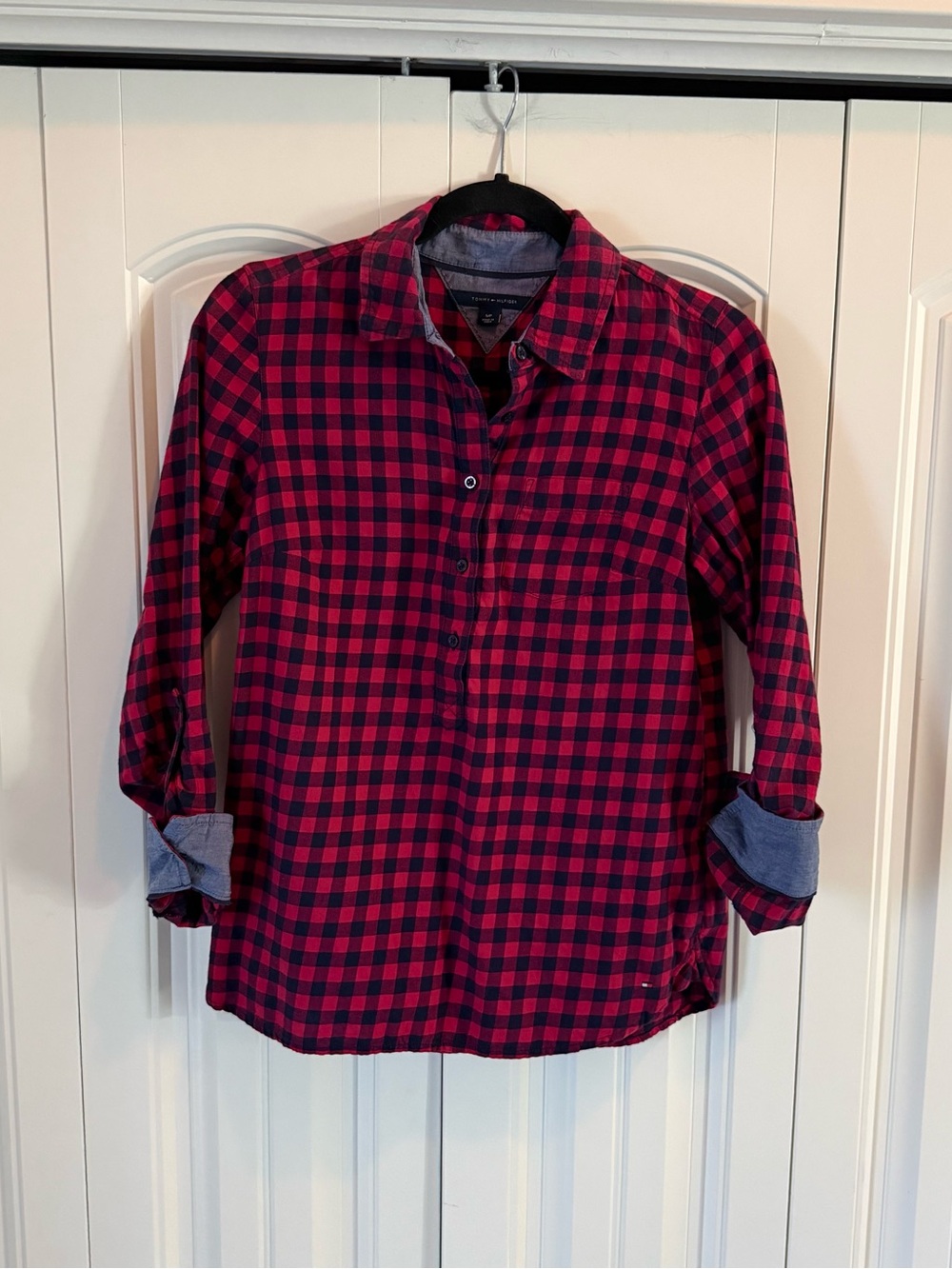 Tommy Hilfiger Buffalo Plaid Popover Shirt S